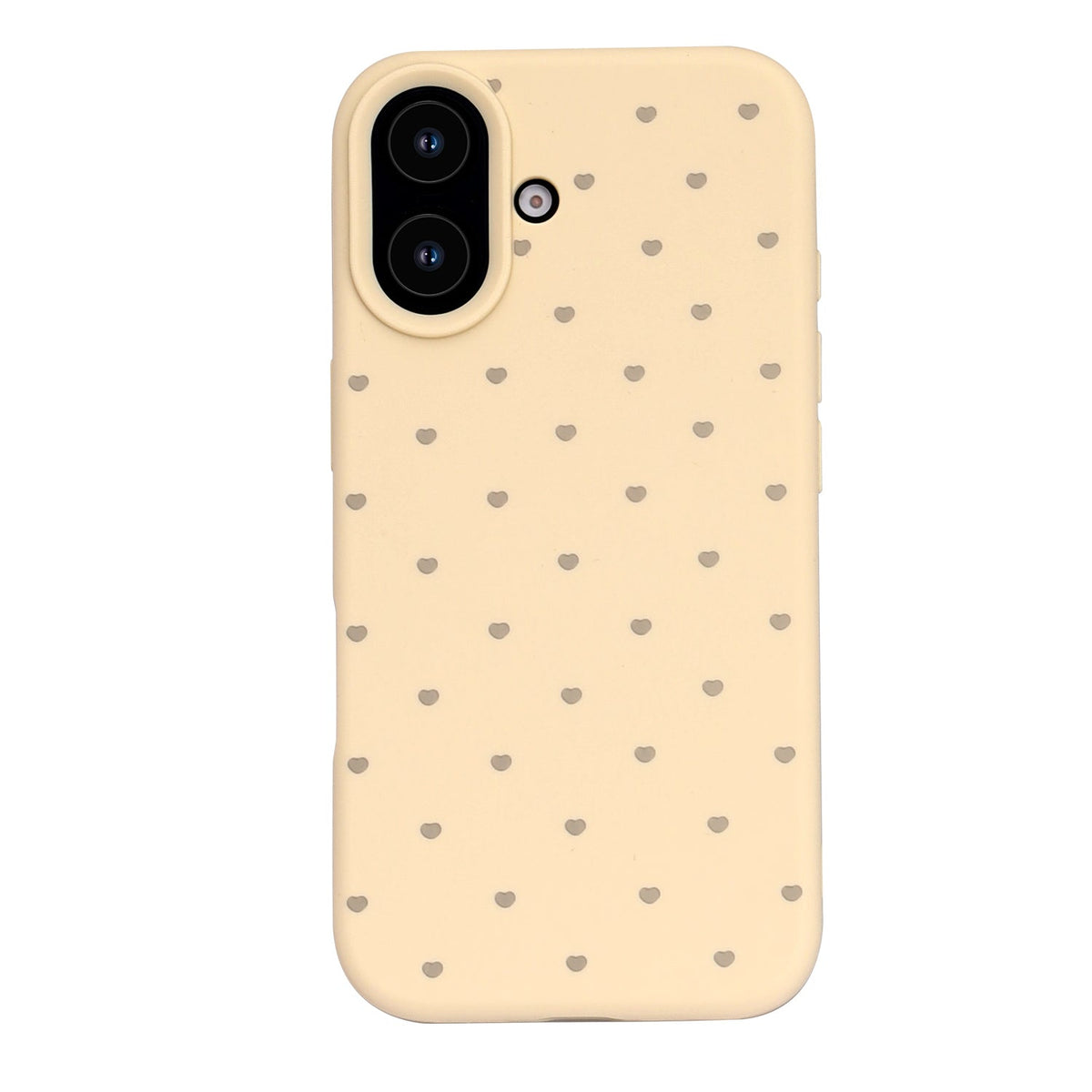 iPhone 17 Hoesje - Geel - Hartjes Back Cover