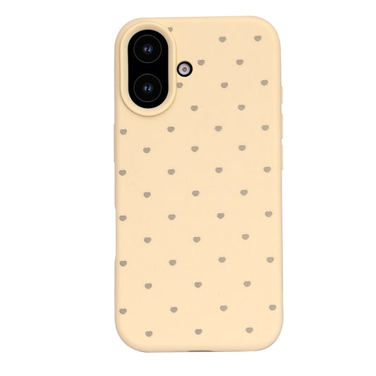 Apple iPhone 16 Plus Hoesje - Geel - Hartjes Back Cover