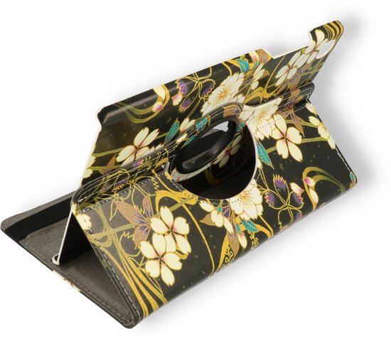Samsung Galaxy Tab A7 Lite Tablethoes - Wilde Bloemen - Draaibare Bookcase