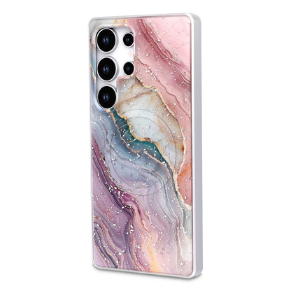 Samsung Galaxy S25 Ultra Hoesje - Roze - Marmer MagSafe Back Cover