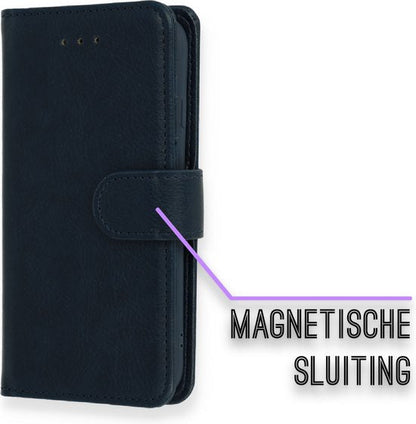 Apple iPhone SE (2020) Case - Blue - Luxury Wallet Case