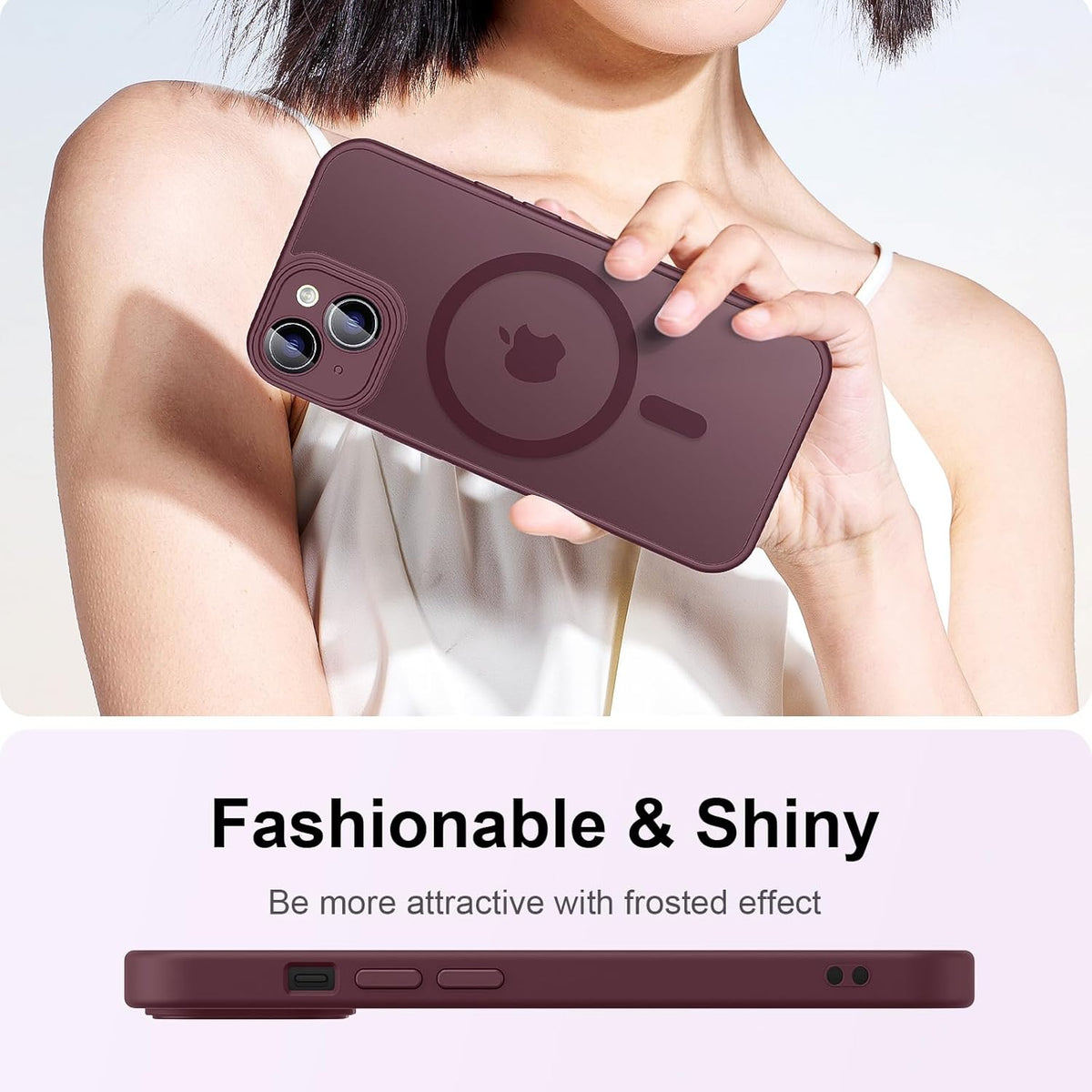 Coque Apple iPhone 13 - Rouge Bordeaux - Matte Armor MagSafe Back Cover