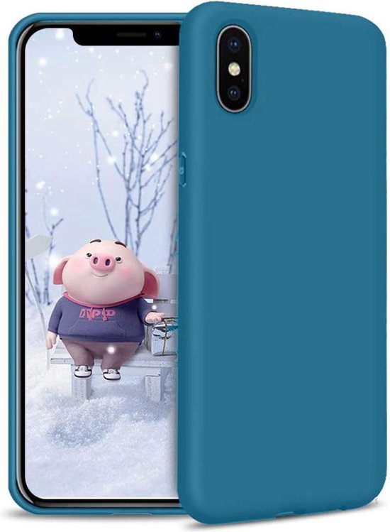 Apple iPhone Xs Max Case - Blue - Silicone Back Cover