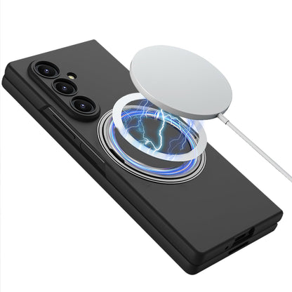 Samsung Galaxy Z Fold8 Ultra Hoesje - Zwart met Kickstand - Ringhouder Magsafe Cover met Ingebouwde Screenprotector