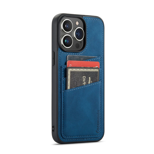 Apple iPhone 14 Pro Max Hülle - Navy Blue - Backcover mit Kartenfach