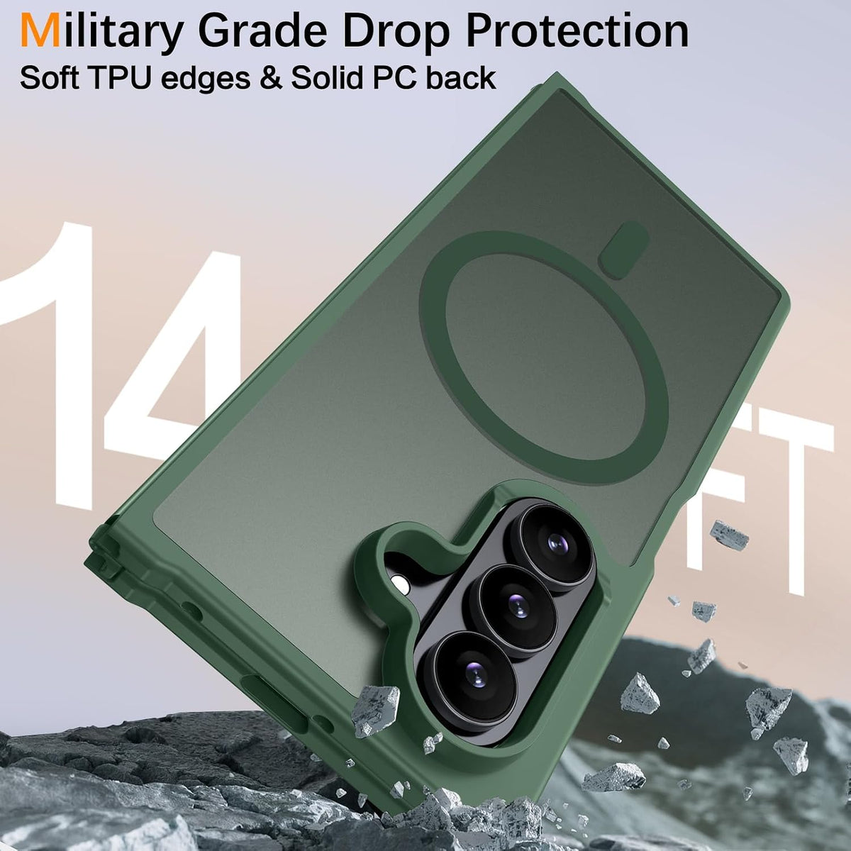 Samsung Galaxy Z Fold8 Ultra Hoesje - Groen - Matte Armor MagSafe Back Cover