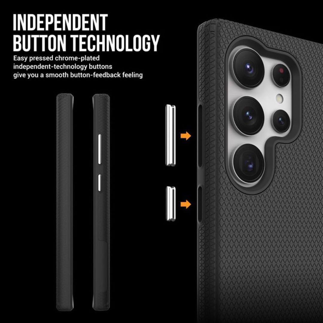 Samsung Galaxy S24 Ultra Hoesje - Zwart - Anti Slip Back Cover