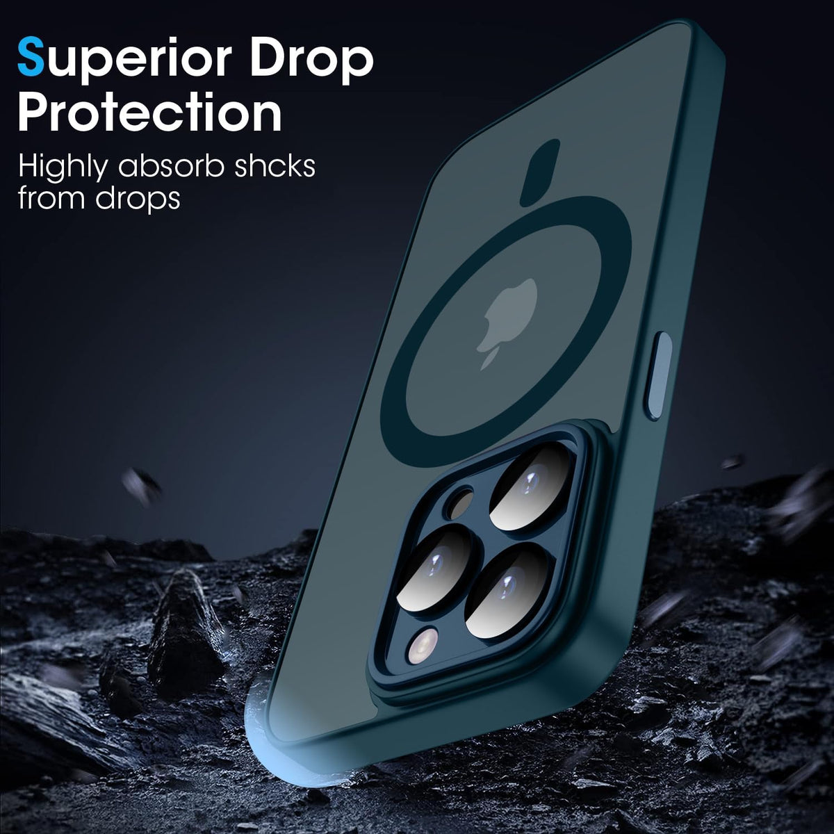 Apple iPhone 12 Pro Case - Blue - Matte Armor MagSafe Back Cover