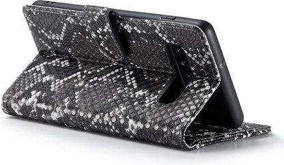 Samsung Galaxy S10+ Hoesje - Zwart - Luxe Slangen Bookcase