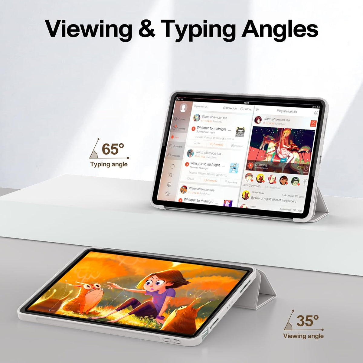 iPad Air 11 inch M3/M2 Tablethoes - Grijs - Smart Cover