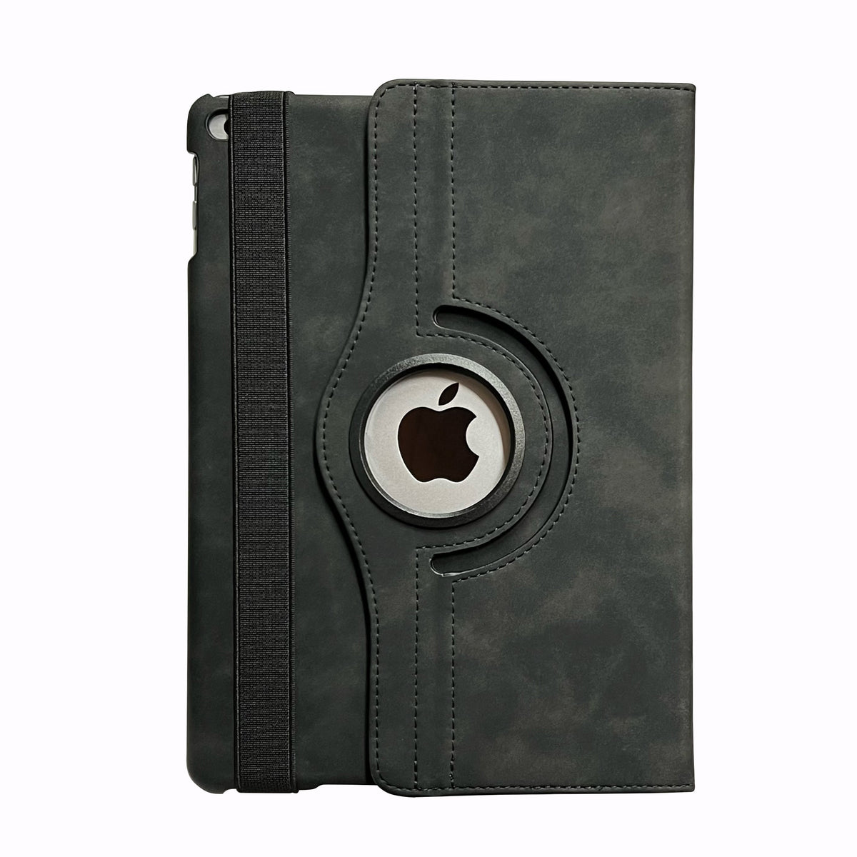 Apple iPad 5 9.7 (2017) Tablet Case - Charcoal Gray - Rotating Folio Case