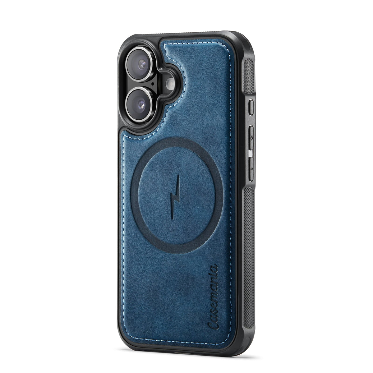 Apple iPhone 17 Case - Navy Blue - Faux Leather MagSafe Back Cover