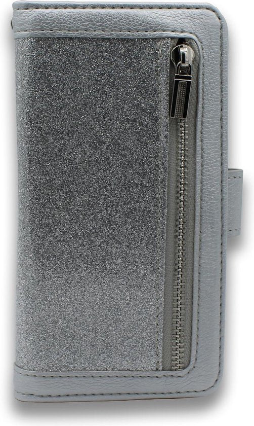 Samsung Galaxy S20 Ultra Hoesje - Zilver - Luxe Bookcase met Rits