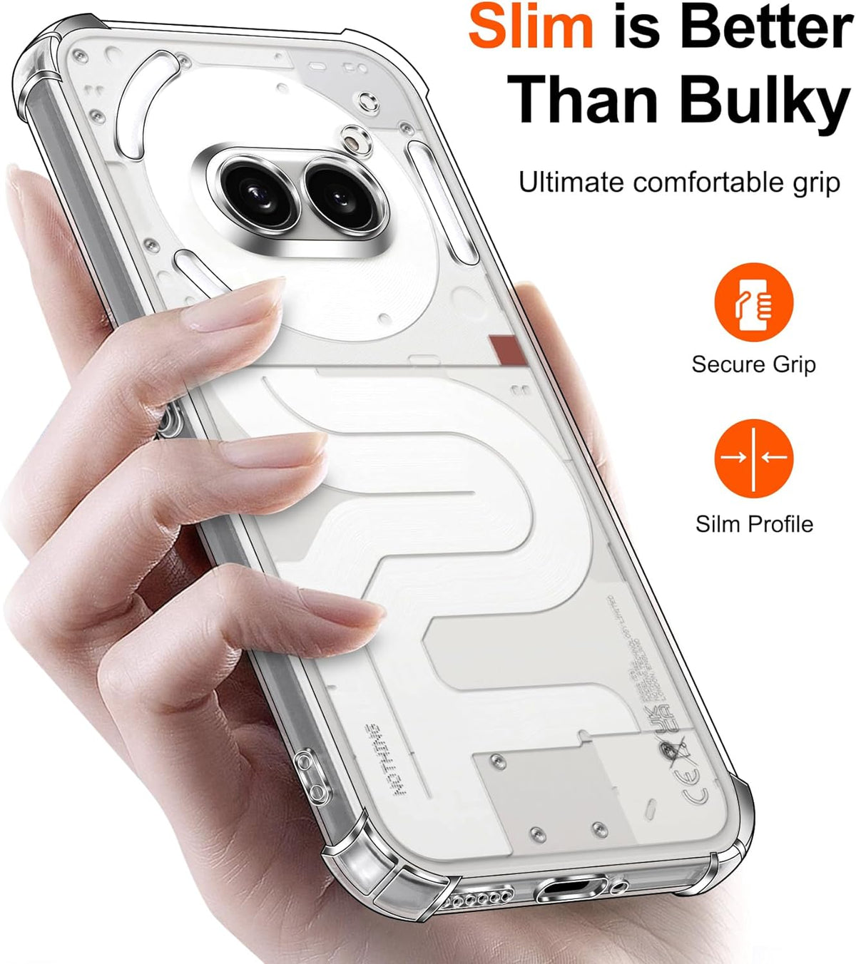 Nothing Phone (2a) Hoesje - Transparant - Anti-Shock Back Cover