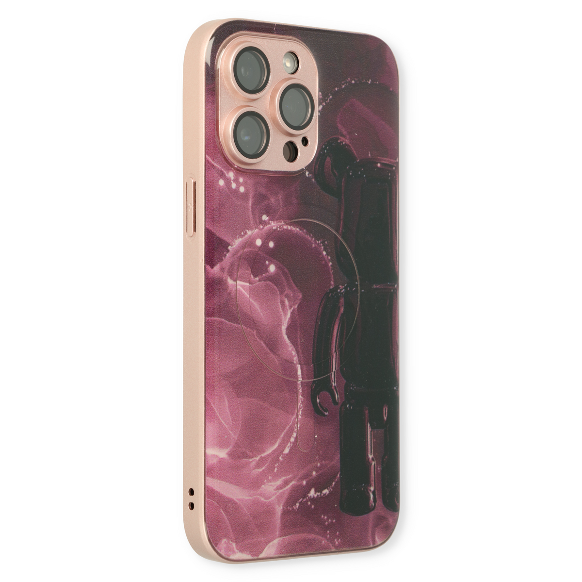Apple iPhone 14 Pro Max Case - Red - Silicone Marble MagSafe Back Cover