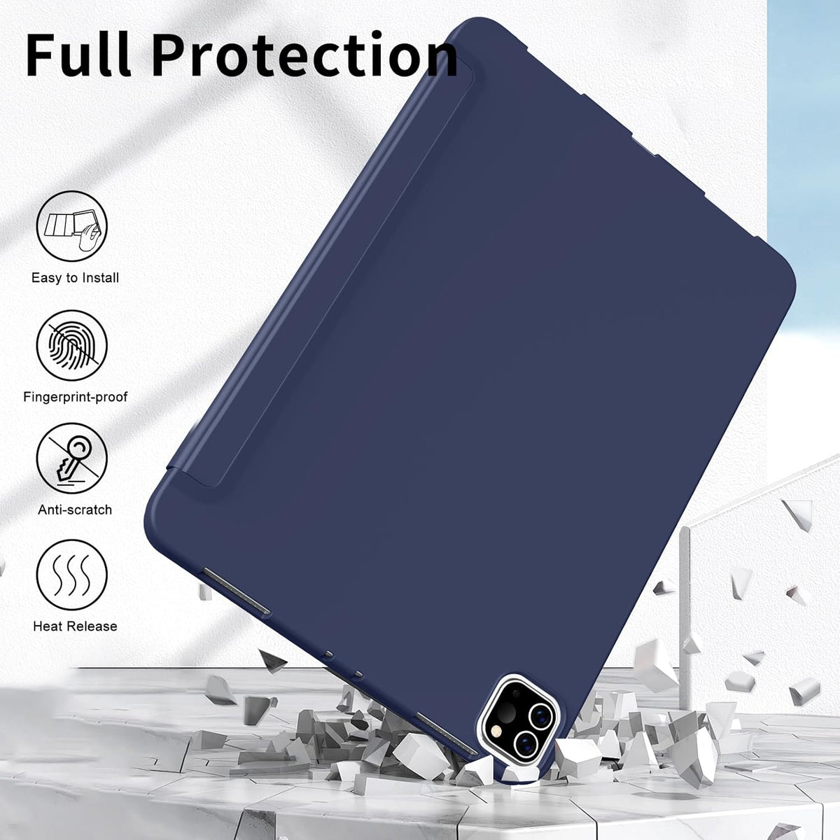 Apple iPad Air 13 (2024) Tablethoes - Blauw - Smart Cover