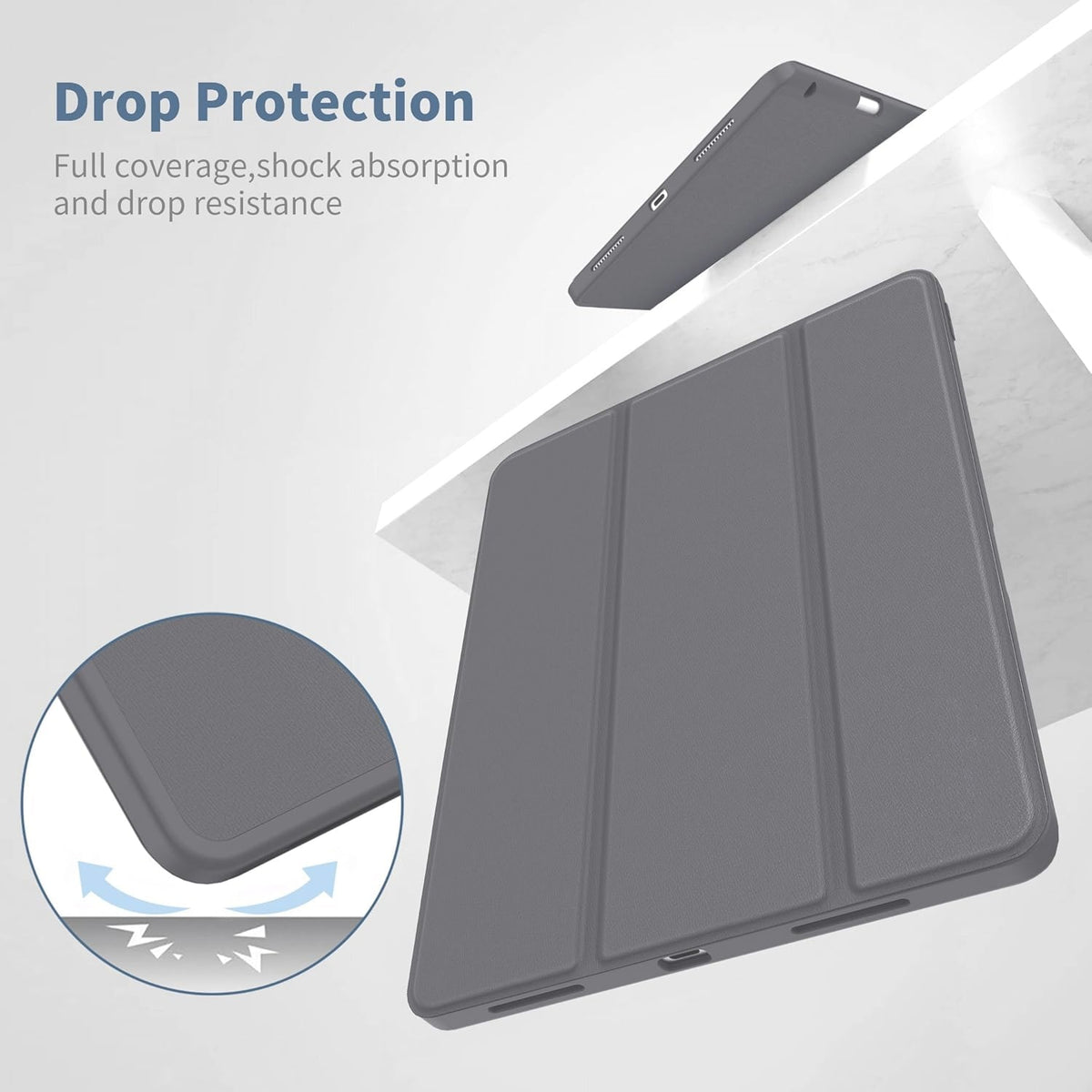 Apple iPad Air 11 (2024) Tablethoes - Grijs - Pen Slot Smart Cover