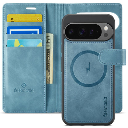Google Pixel 10 Pro Hoesje - Aqua Blue - Luxe 2 in 1 MagSafe Bookcase