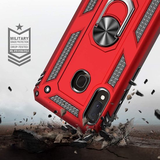 Samsung Galaxy A20e Hoesje - Rosegoud - Armor Kickstand Back Cover