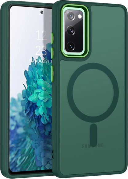 Samsung Galaxy S20 FE Hoesje - Groen - Matte Armor MagSafe Back Cover