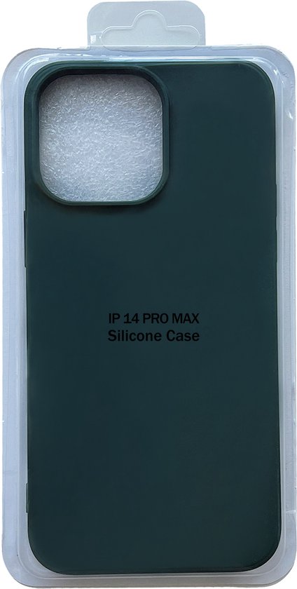 Apple iPhone 14 Pro Max Case - Dark Green - Microfiber Silicone Back Cover