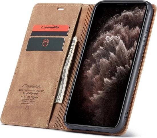 Oppo Reno 4 5G Hoesje - Bruin - Dunne Bookcase