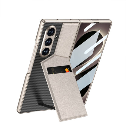Samsung Galaxy Z Fold8 Ultra Hoesje - Wit - Portemonnee Cover met Ingebouwde Screenprotector en Kickstand