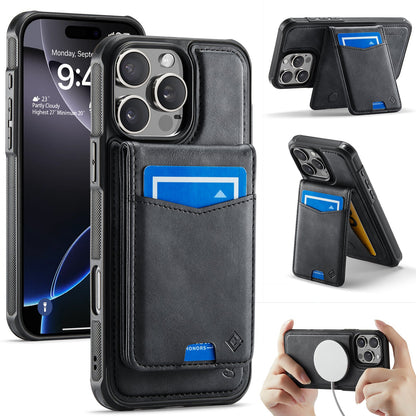 Apple iPhone 16 Pro Hülle - Charcoal Gray - MagSafe-Backcover mit Kartenfach