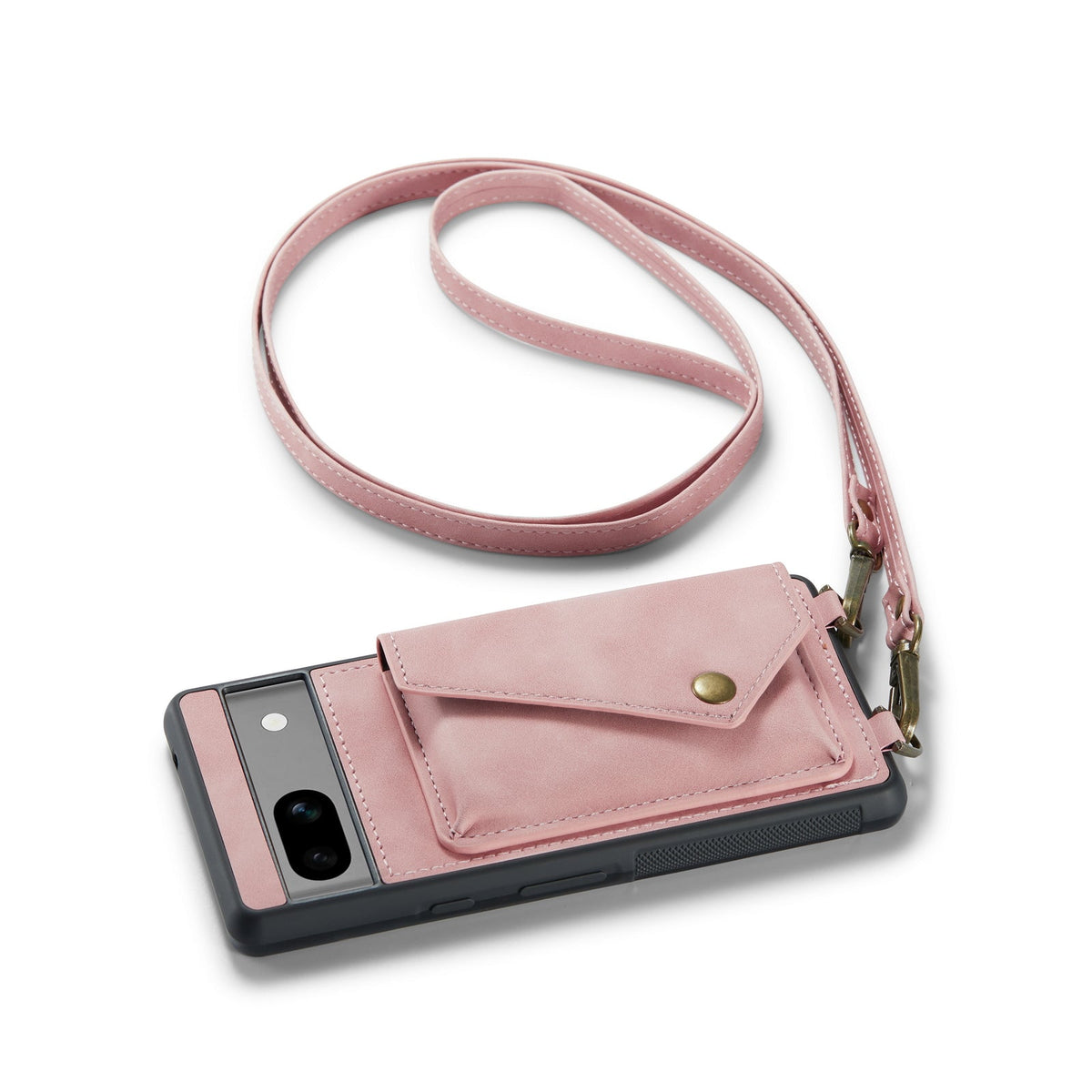 Google Pixel 8 Hoesje - Pale Pink - Luxe Back Cover met Telefoonkoord