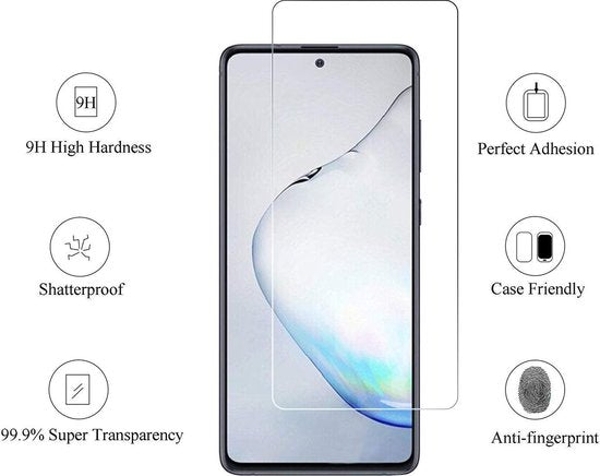 Samsung Galaxy S10 Lite Screenprotector - Tempered Glass - 2 Stuks