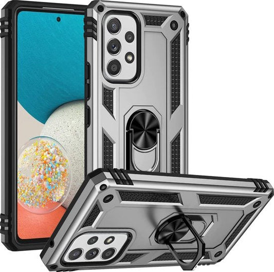 Samsung Galaxy A33 5G Hülle - Grau - Armor-Ständer-Backcover