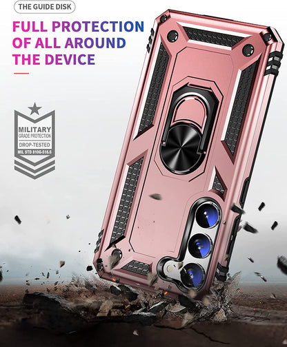 Samsung Galaxy S23 Plus Hoesje - Blauw - Armor Kickstand Back Cover