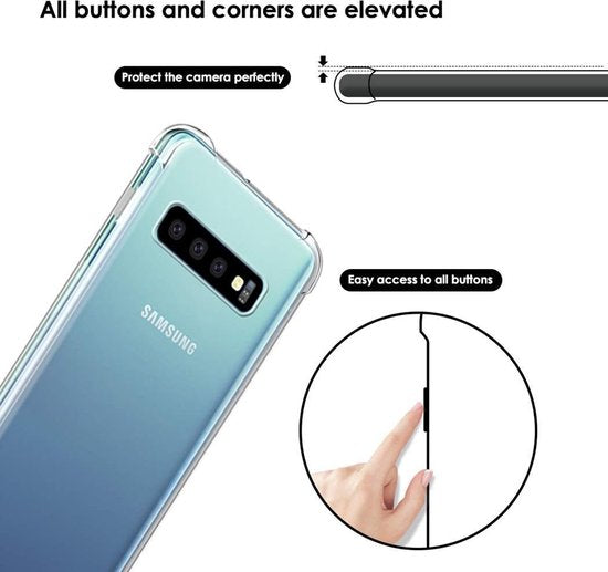 Samsung Galaxy S10+ Hoesje - Transparant - Anti-Shock Back Cover