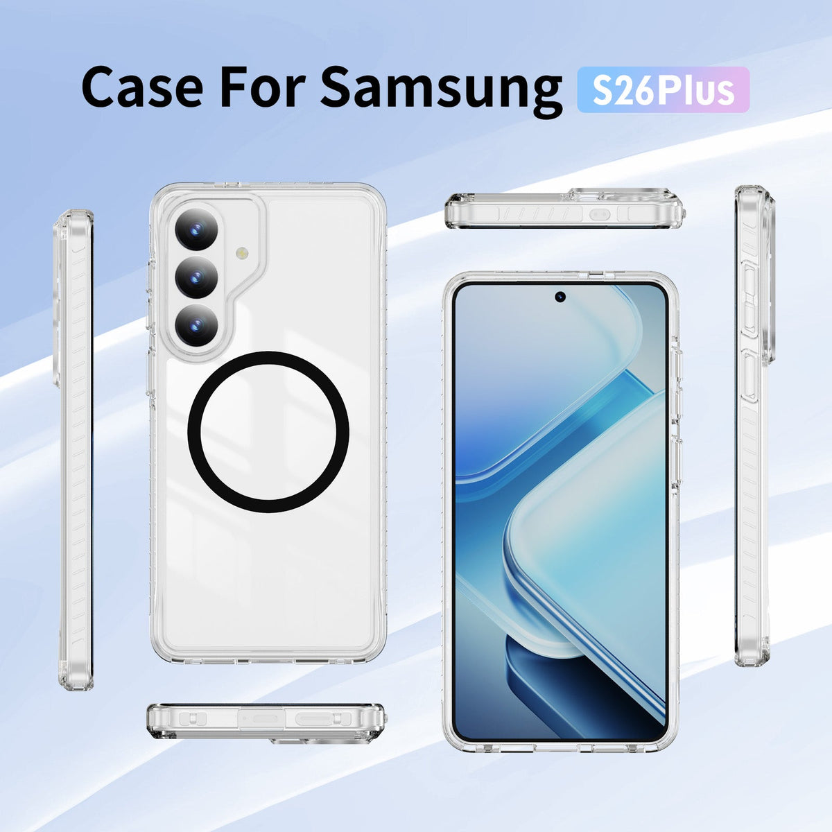 Samsung Galaxy S26 Plus Hoesje - Zwart - Minimalistic MagSafe Back Cover