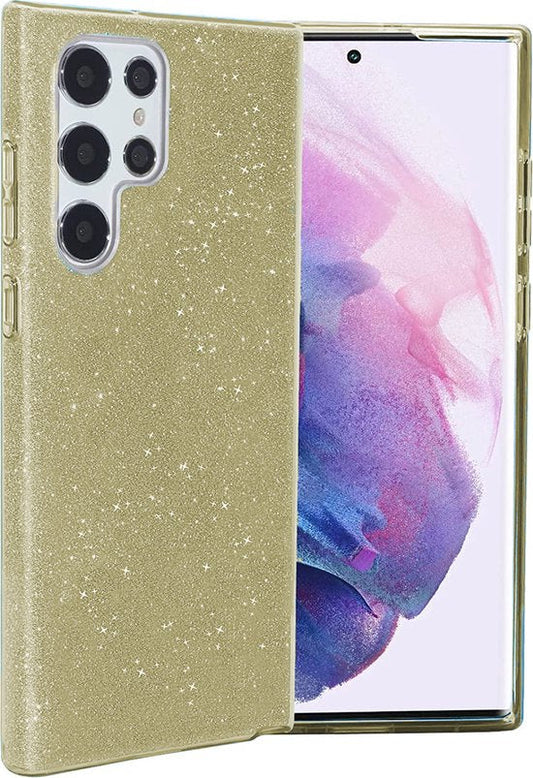 Samsung Galaxy S24 Ultra Case - Gold - Glitter Back Cover