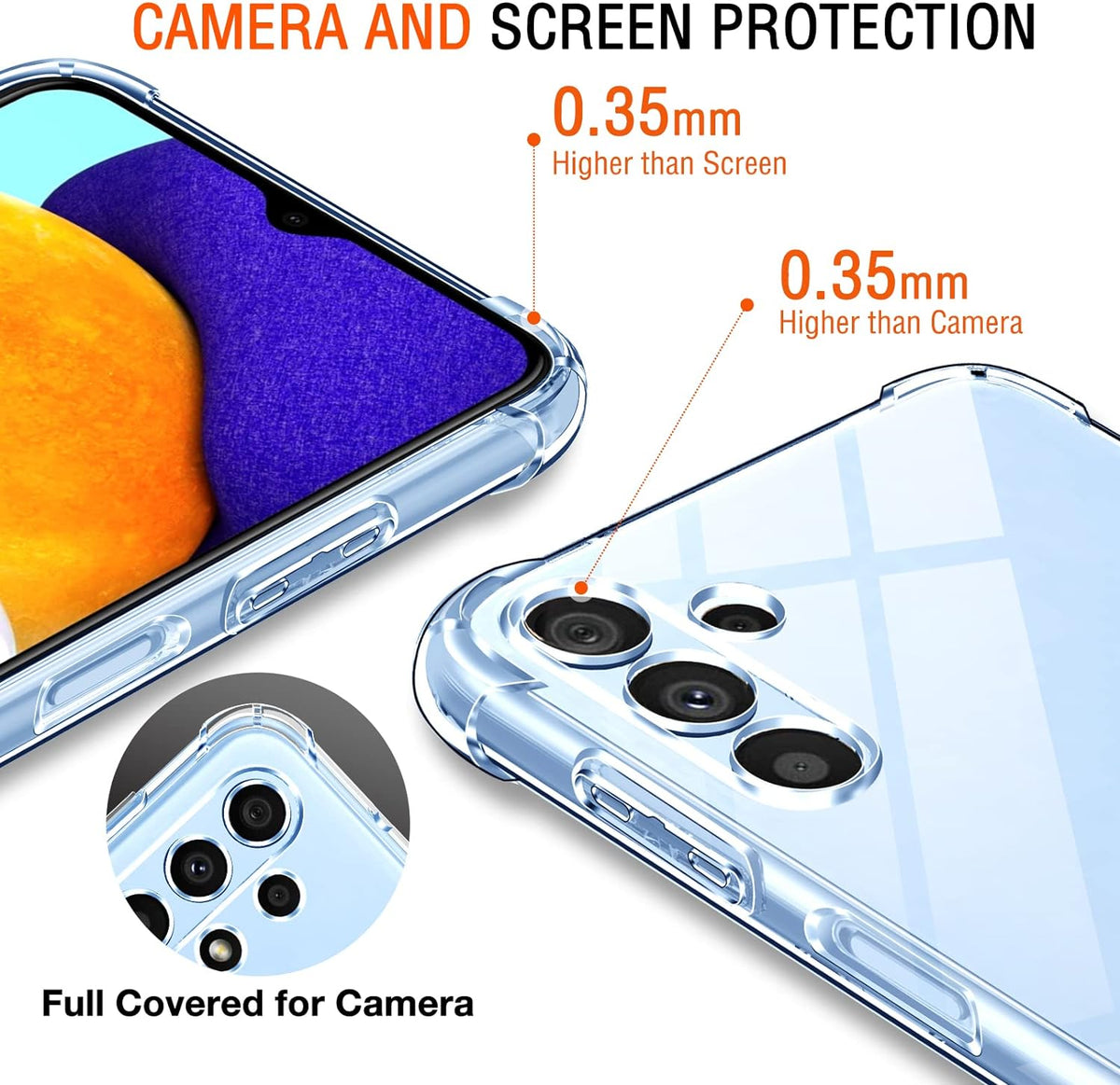 Samsung Galaxy A05s Hoesje - Transparant - Hybride Anti-Shock Back Cover