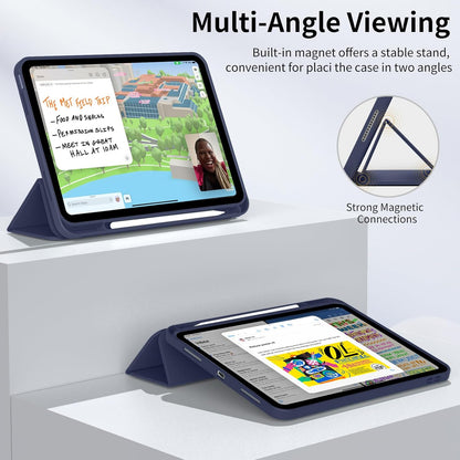 Apple iPad 2025 (11th Gen) Tablethoes - Donker Blauw - Pen Slot Smart Cover