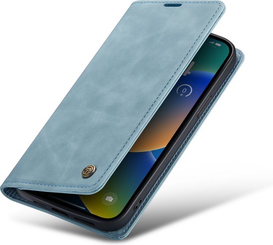 Apple iPhone 14 Plus Case - Aqua Blue - Slim Wallet Case