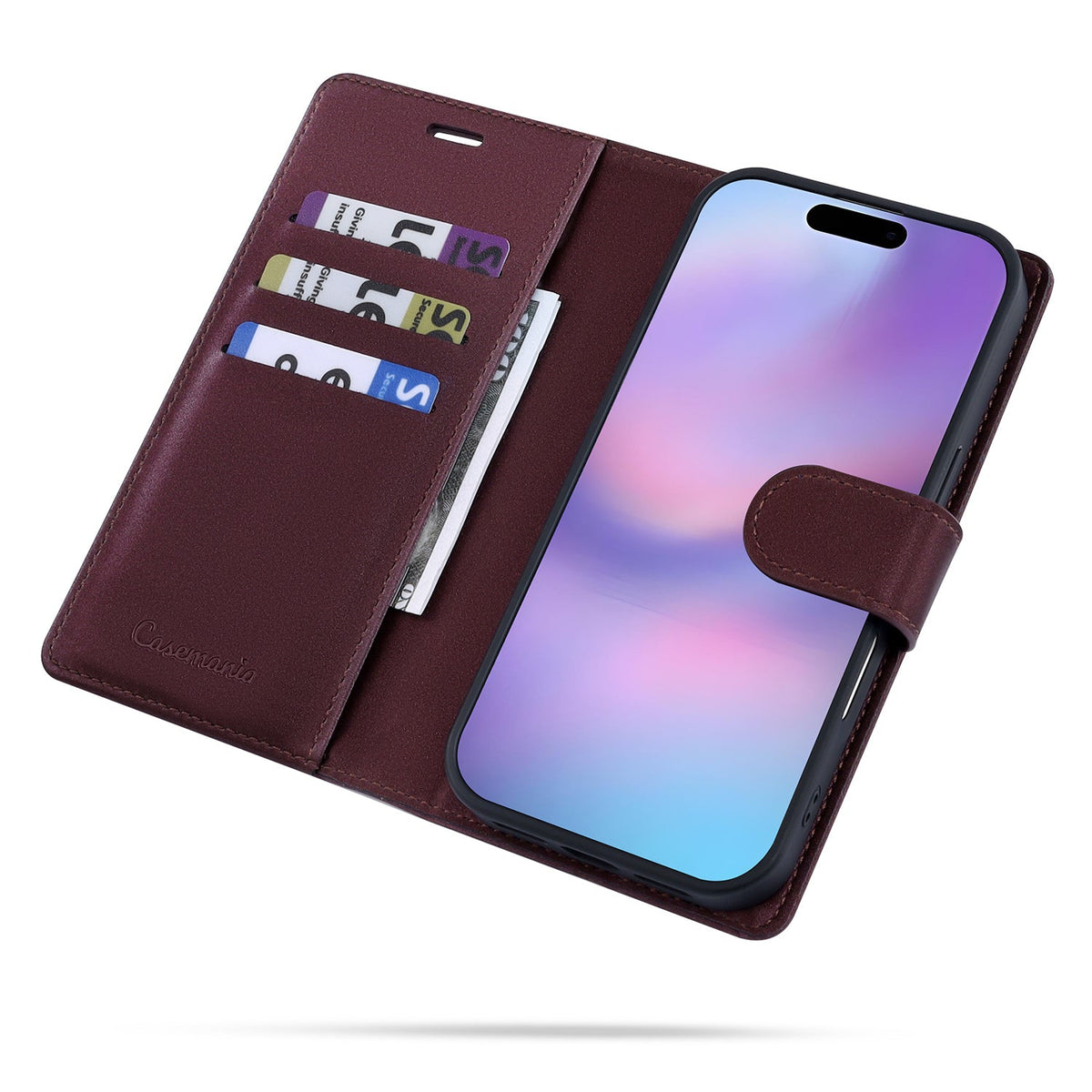 Apple iPhone 17 Pro Hoesje - Mauve Taupe - 2 in 1 Velvet Bookcase