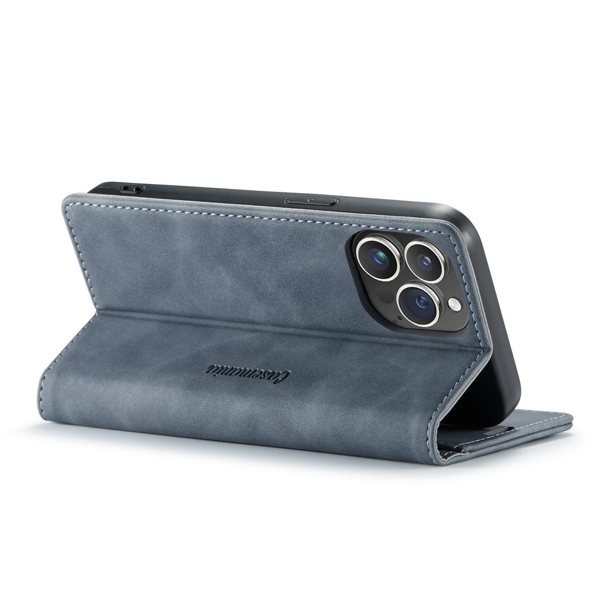 Apple iPhone 15 Pro Max Hoesje - Shadow Gray - Dunne Bookcase