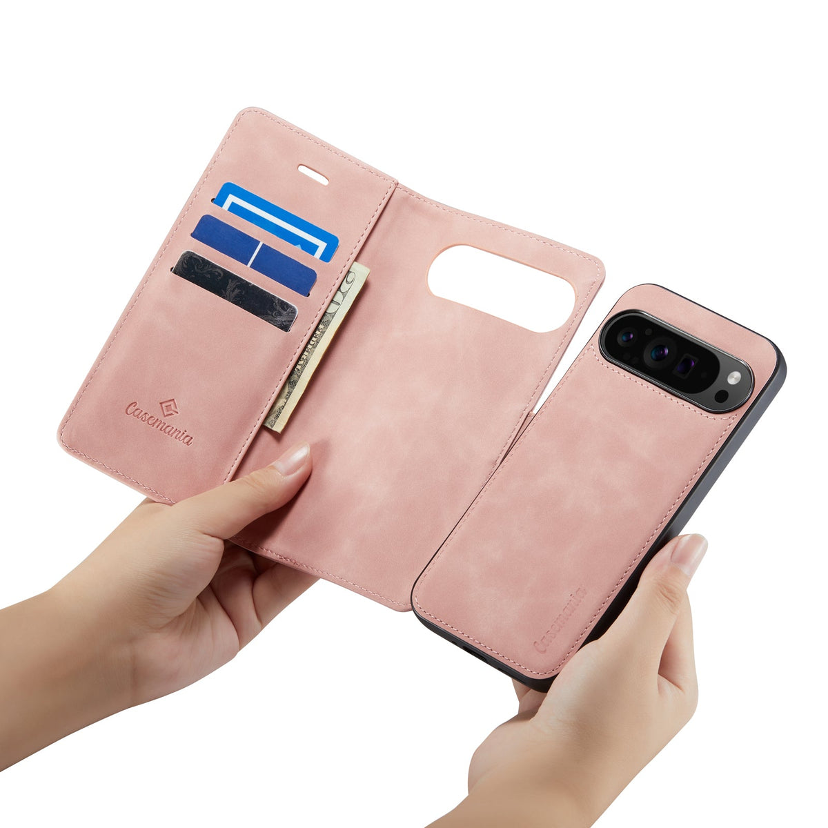Google Pixel 9 Pro XL Hoesje - Pale Pink - 2 in 1 Bookcase