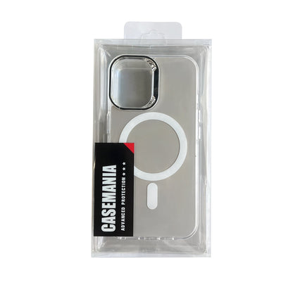 Apple iPhone 16 Case - Silver - Fusion Armor MagSafe Back Cover
