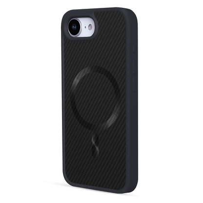 Apple iPhone 16e Hoesje - Zwart - Carbon MagSafe Back Cover