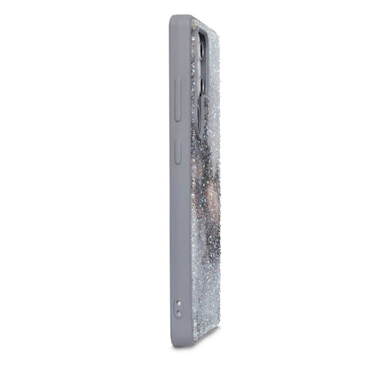 Samsung Galaxy S23 Ultra Hoesje - Grijs - Diamant Marmer Glitter Back Cover