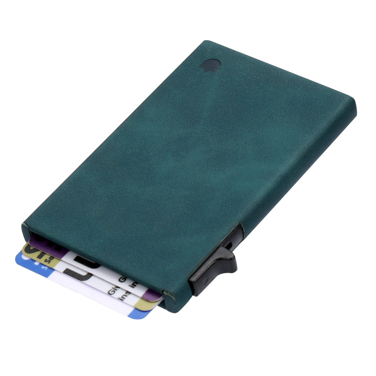Apple iPhone 18 Pro Hoesje - Emerald Green - Kunstleren MagSafe Back Cover met Uitschuifbare Pasjeshouder