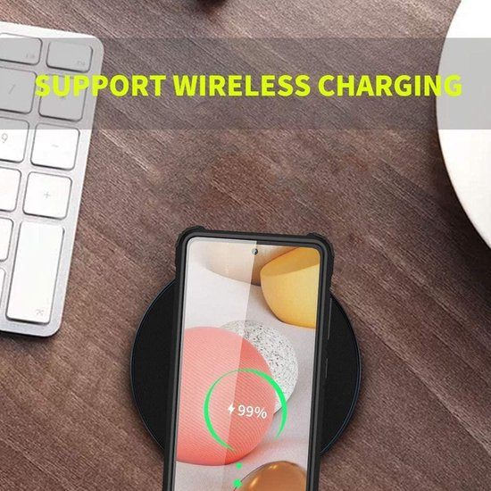 Samsung Galaxy A72 Hoesje - Zwart - Armor Kickstand Back Cover