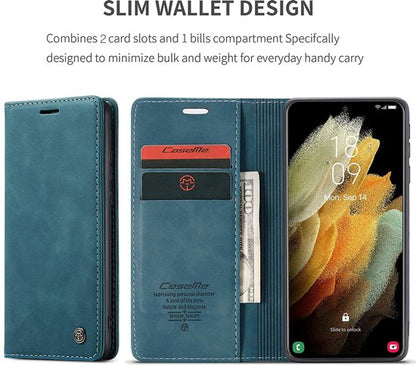 Samsung Galaxy S21 Ultra Hoesje - Emerald Green - Dunne Bookcase