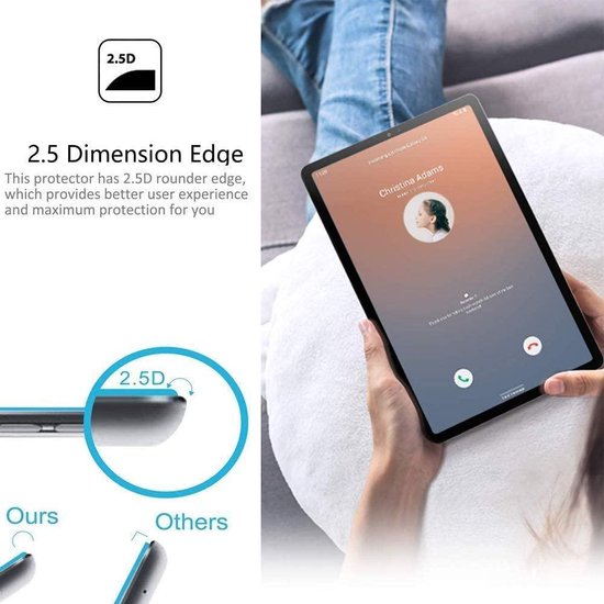 Samsung Galaxy Tab A7 (2020) Screenprotector - Full Cover - 2 Stuks