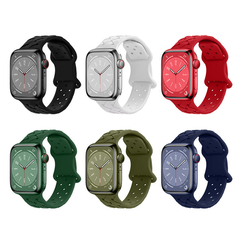 Apple Watch Bandje 44/45/46/49 mm - Hoco Flexible WA16 Siliconen - Roze