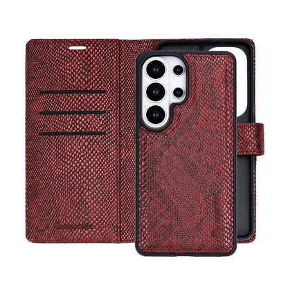 Étui pour Samsung Galaxy S26 Ultra - Bordeaux - Étui portefeuille 2 en 1 MagSafe